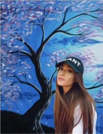 Nadruk Ariana Grande Tee - Przód
