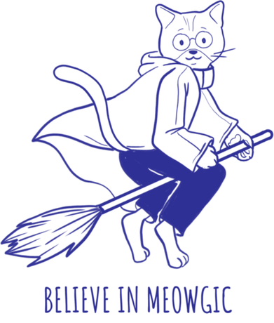 Nadruk Believe in meowgic - Przód